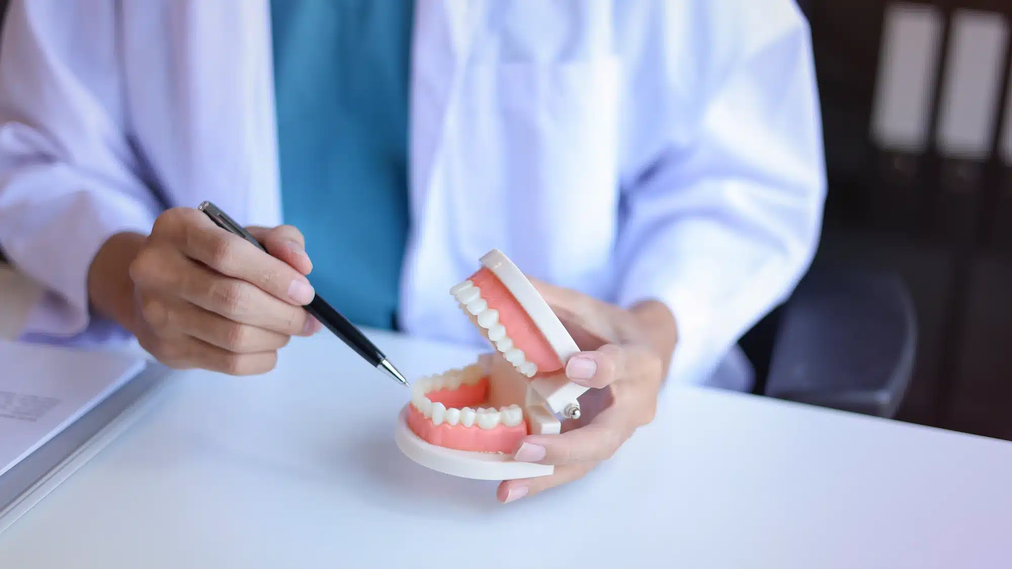 patient receiving local anesthesia for dental filling