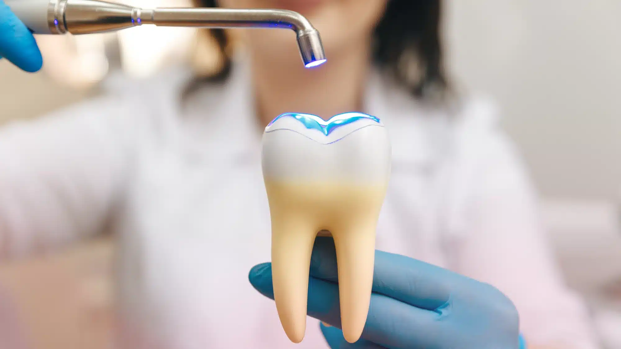 Smiling person with healthy teeth and gums